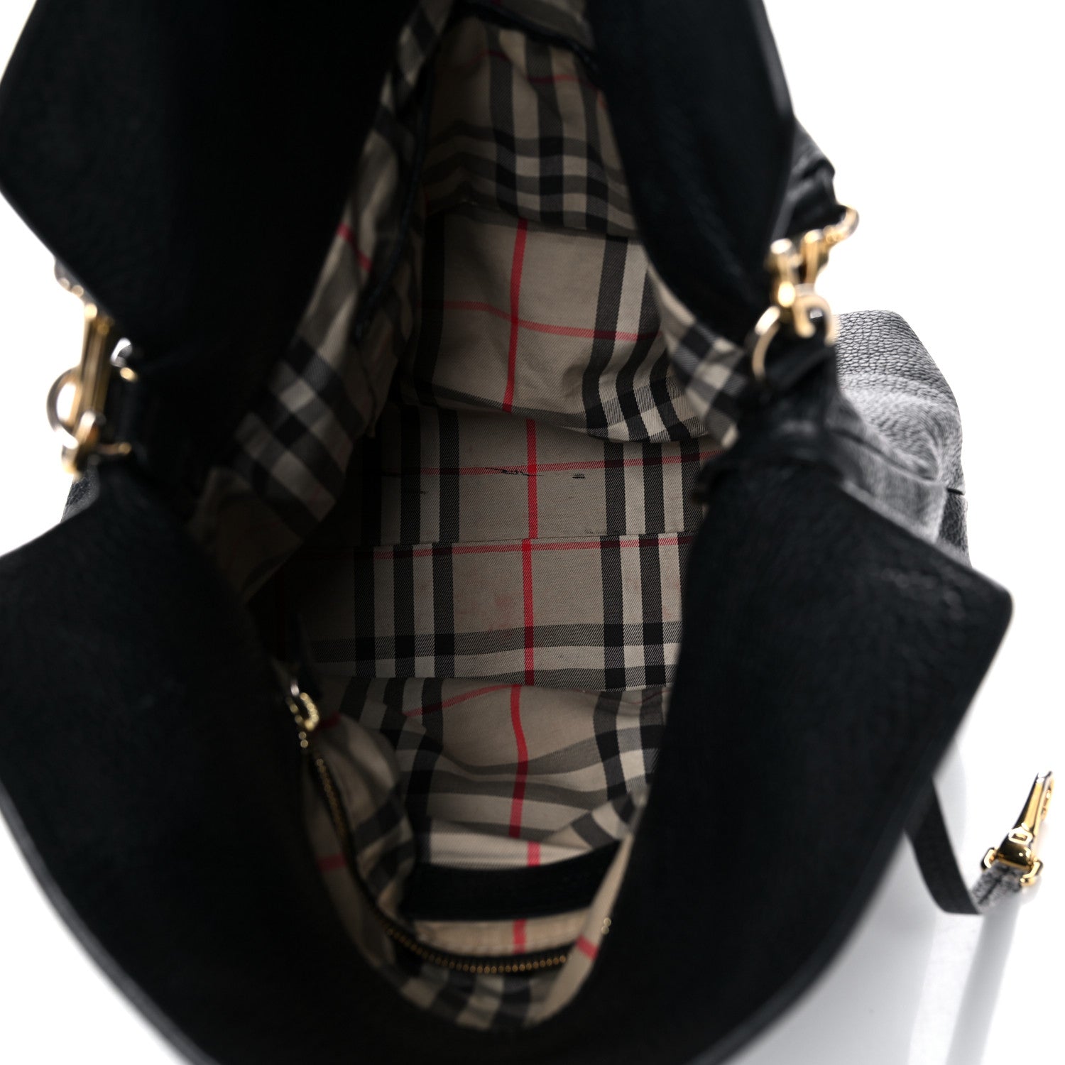Burberry London Grainy Calfskin Medium Cale Hobo Black 5 of 27