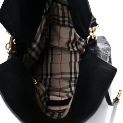 Burberry London Grainy Calfskin Medium Cale Hobo Black 5 of 27
