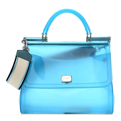 Dolce & Gabbana Rubber Semi Transparent Miss Sicily Satchel Blue 1 of 11