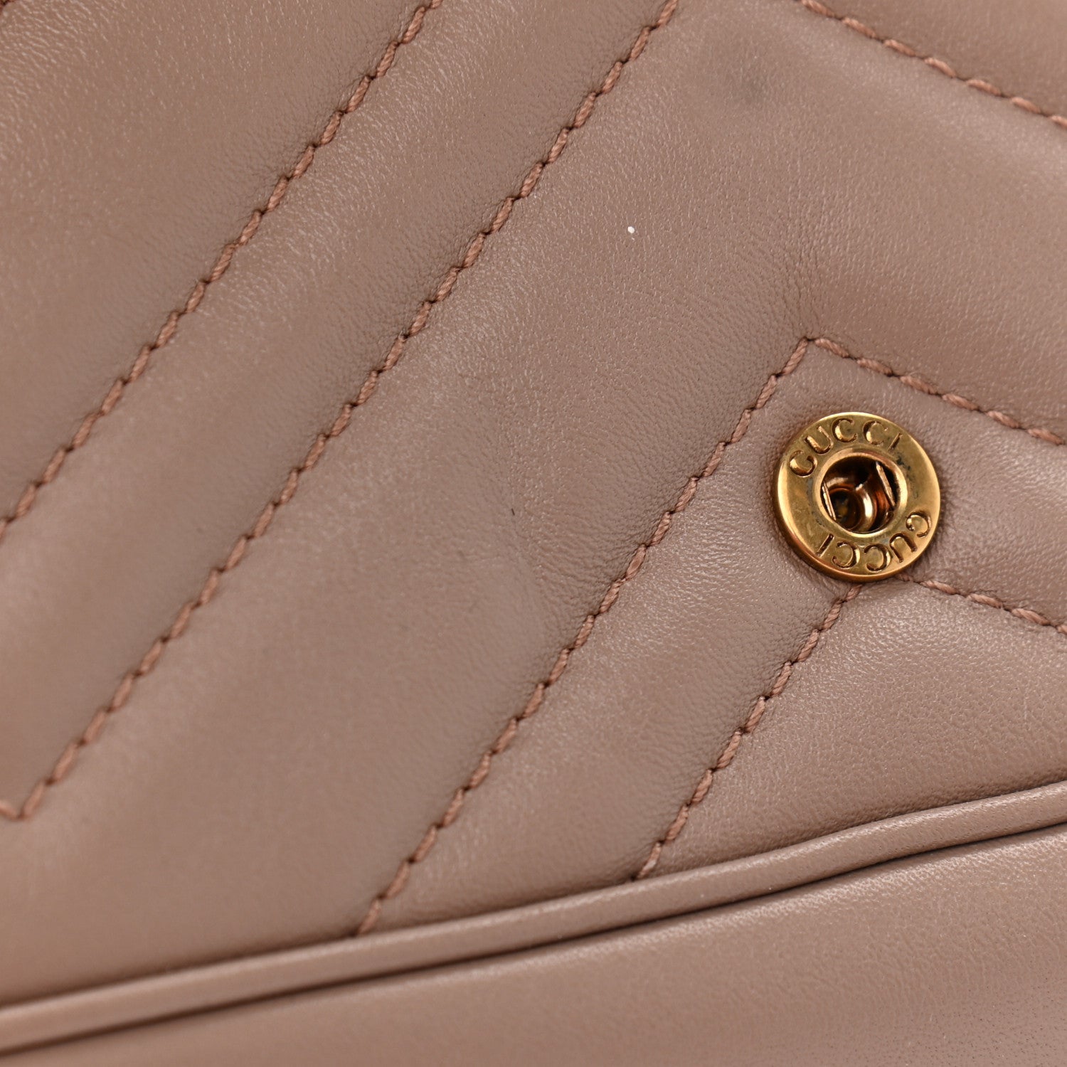Gucci Calfskin Matelasse Super Mini GG Marmont Shoulder Bag Porcelain Rose 12 of 13