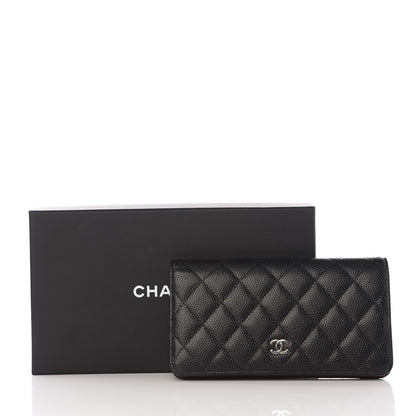 Chanel Caviar Quilted Yen Wallet Black 7 of 7