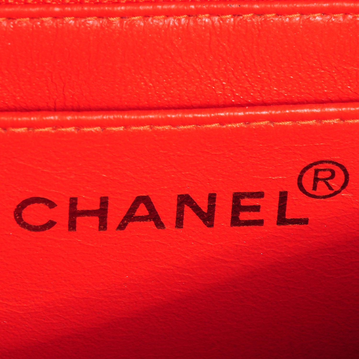 Chanel Lambskin Tortoise Chain Mini Square Flap Orange 8 of 10
