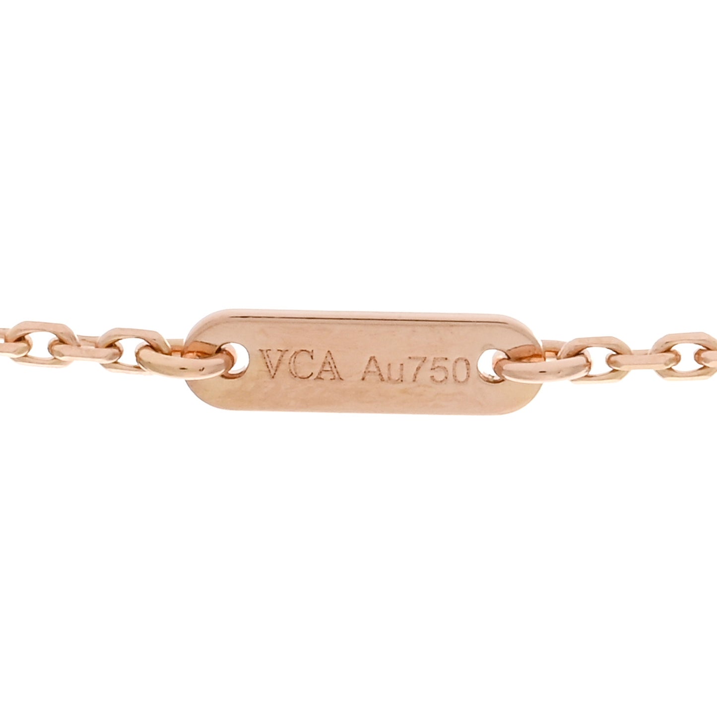 18K Rose Gold Carnelian Sweet Alhambra Pendant Necklace