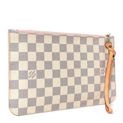 Louis Vuitton Damier Azur Neverfull MM GM Pochette Rose Ballerine 3 of 8