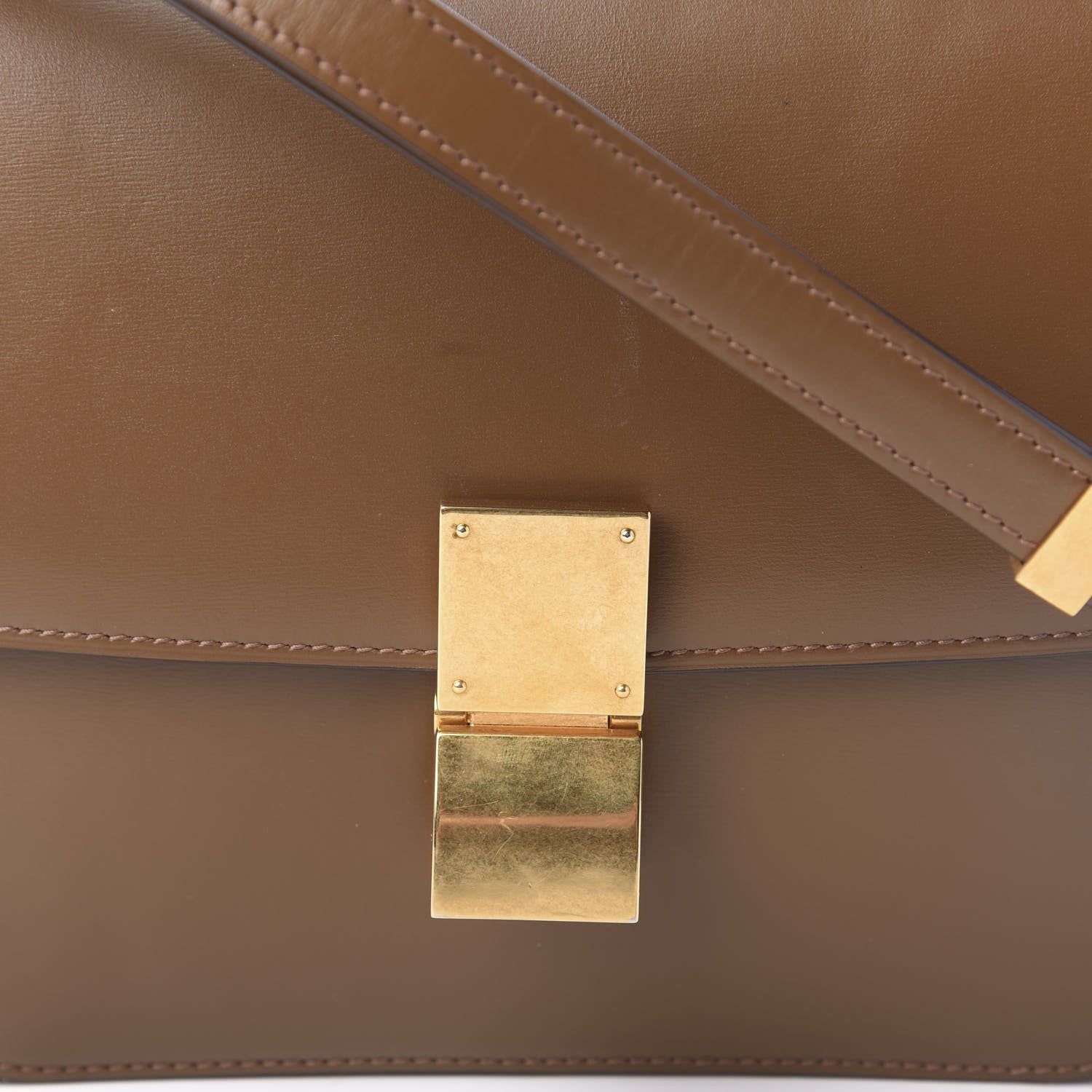 Celine Box Calfskin Medium Classic Box Flap Bag Camel 10 of 10