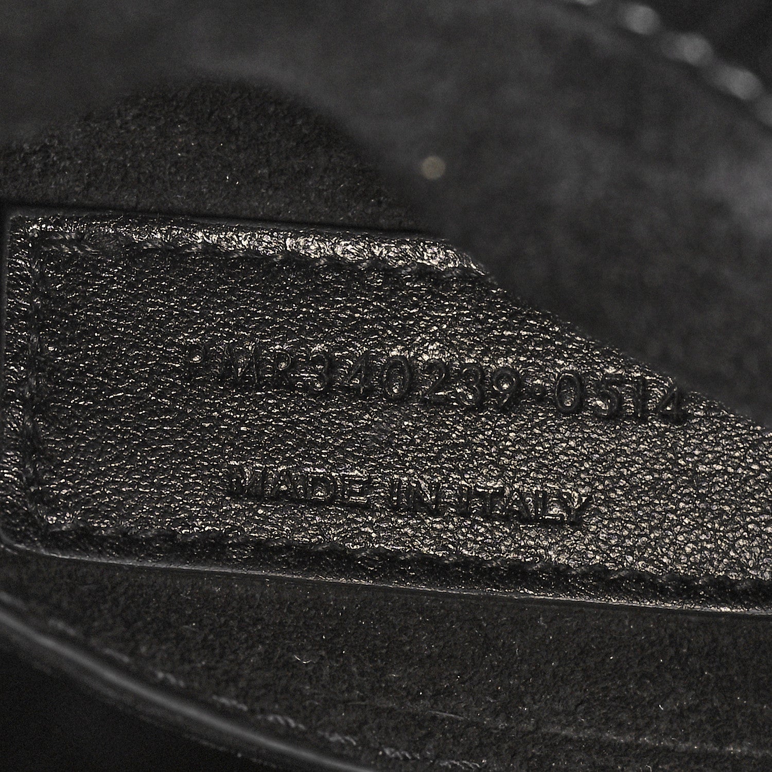 Saint Laurent Calfskin Crocodile Embossed Large Emmanuelle Bucket Bag Black 7 of 12