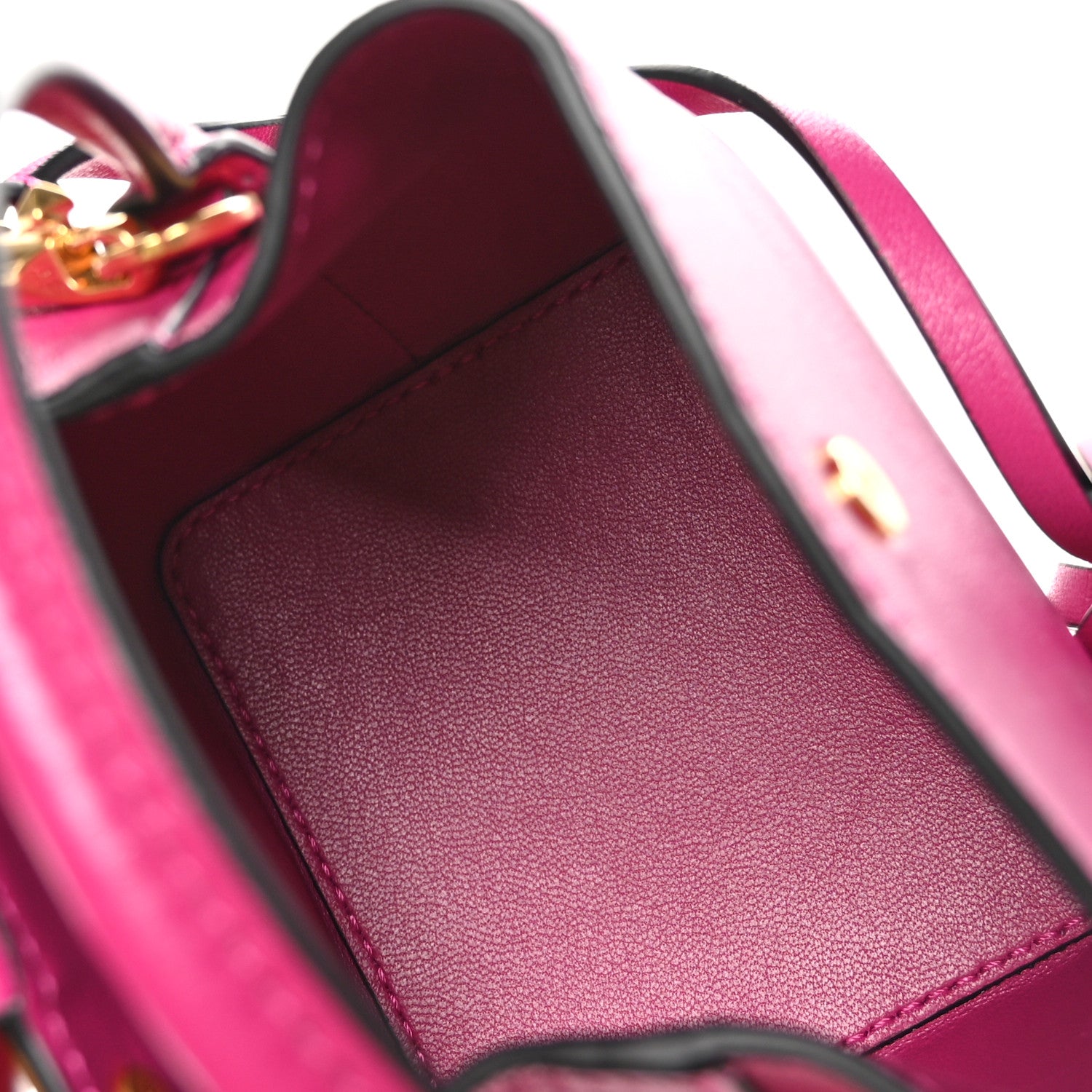 Valentino Garavani Nappa Mini Vlogo Bucket Bag Rose Violet 5 of 10
