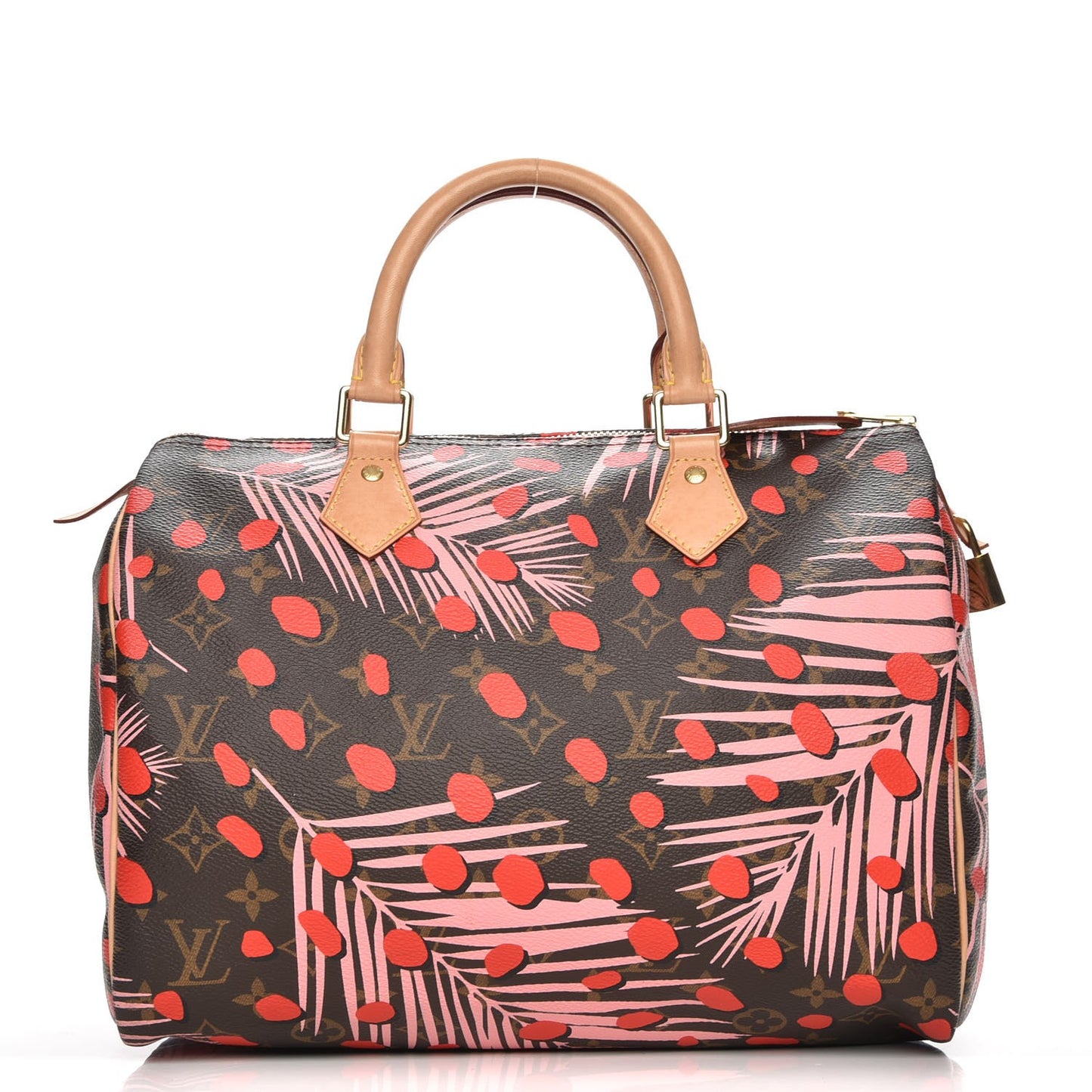 Monogram Jungle Dots Speedy 30 Sugar Pink Poppy