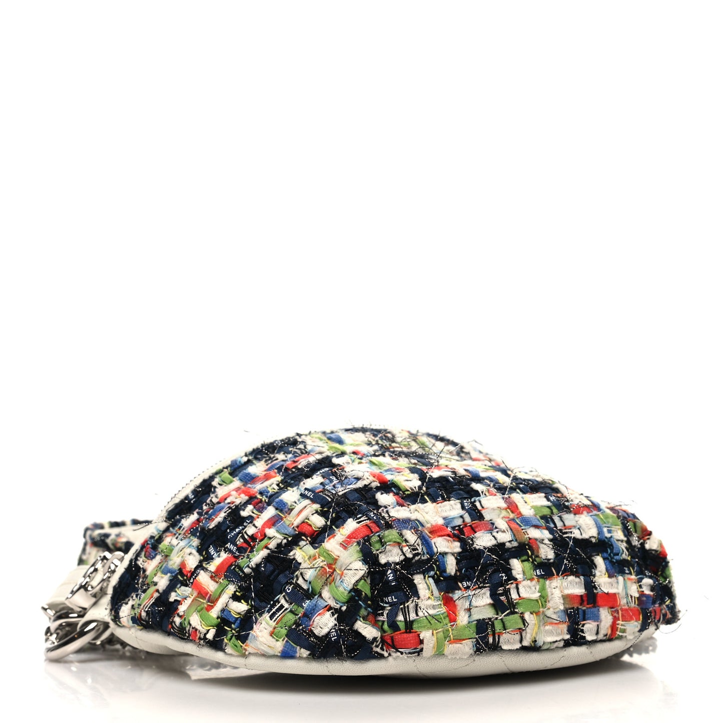 Lambskin Tweed Waist Bag Ecru Red Blue
