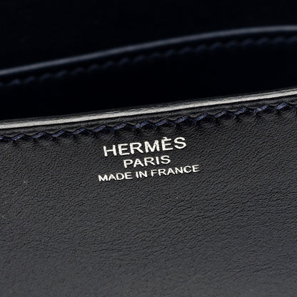 Hermes Villandry Calfskin  Cinhetic Clutch  Bleu Nuit 6 of 7