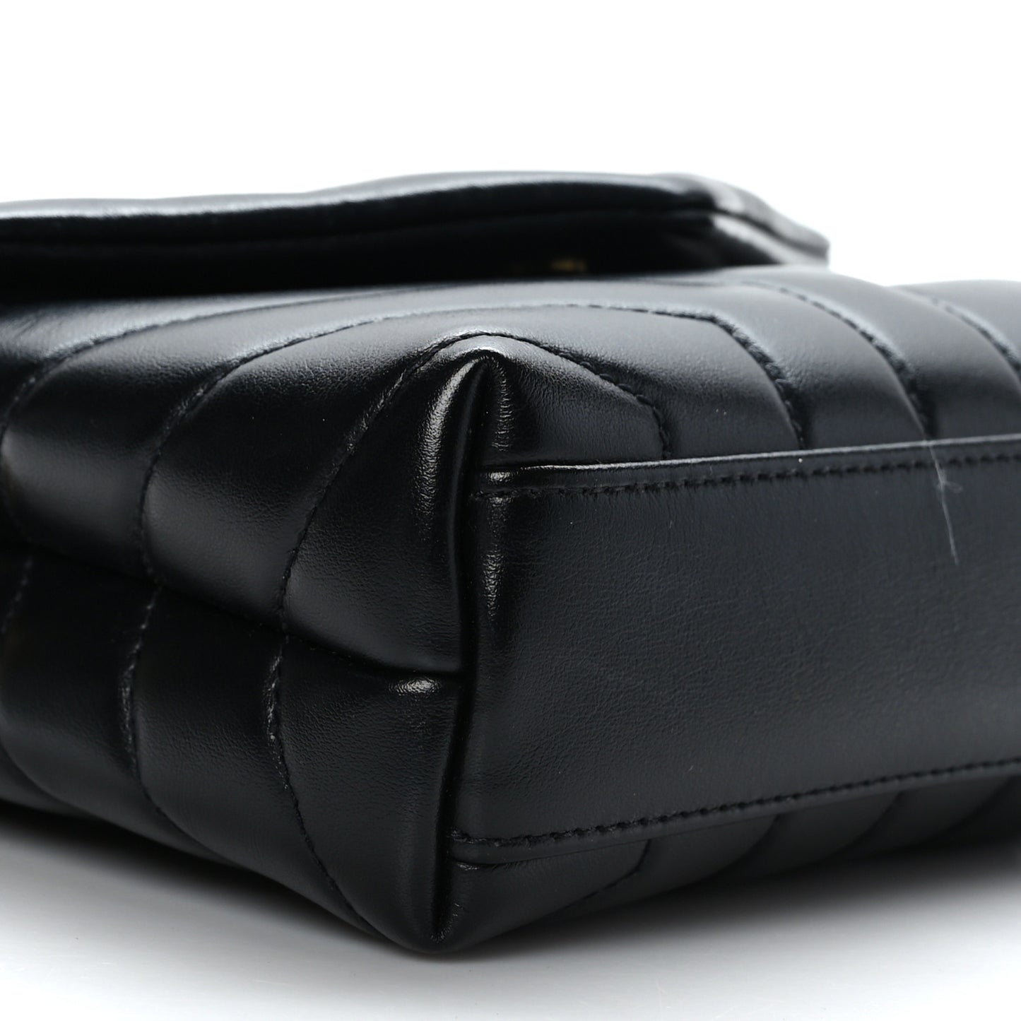 Calfskin Y Quilted Monogram Toy Loulou Crossbody Bag Black