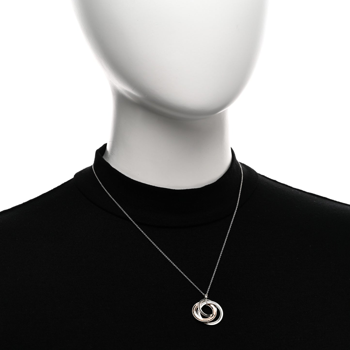 Sterling Silver Rubedo 1837 Circles Pendant Necklace