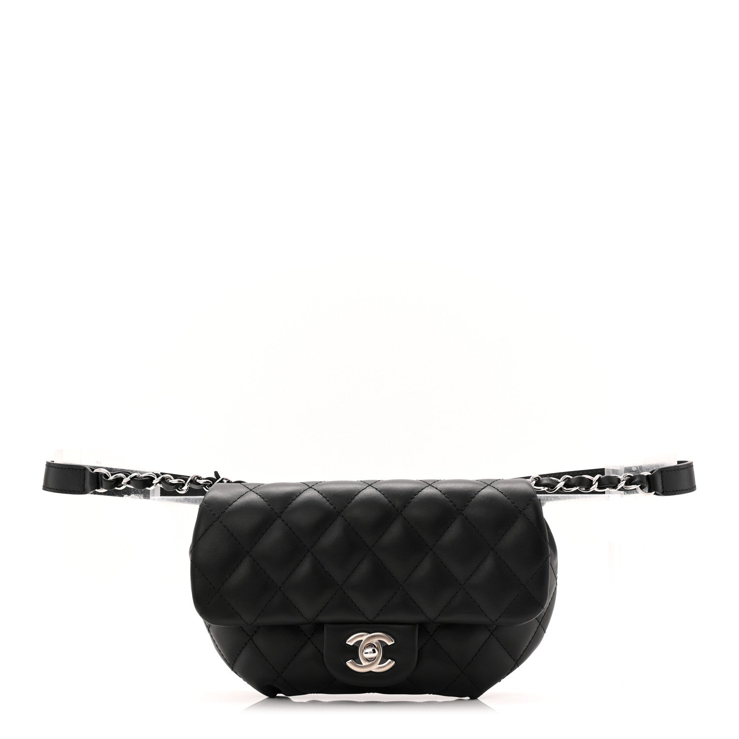 Chanel Calfskin Quilted CC Uniform Flap Belt Bag Black 1 of 10