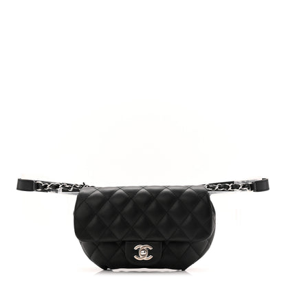 Chanel Calfskin Quilted CC Uniform Flap Belt Bag Black 1 of 10