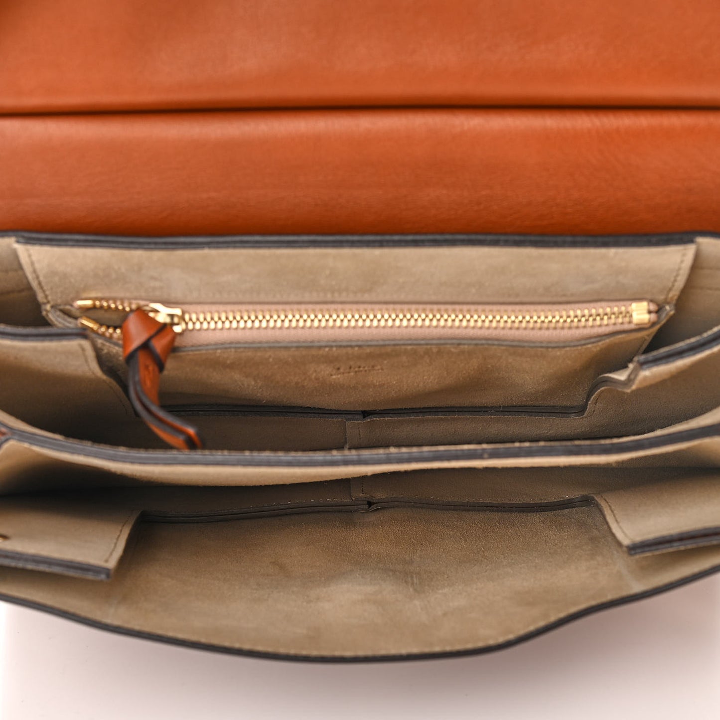 Suede Calfskin Medium Faye Shoulder Bag Tobacco