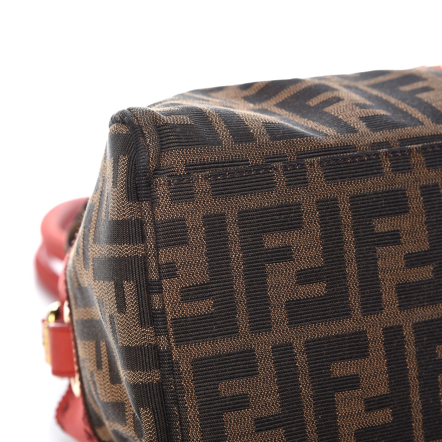 Fendi Zucca Grommet Bag De Jour Tobacco Red 16 of 17