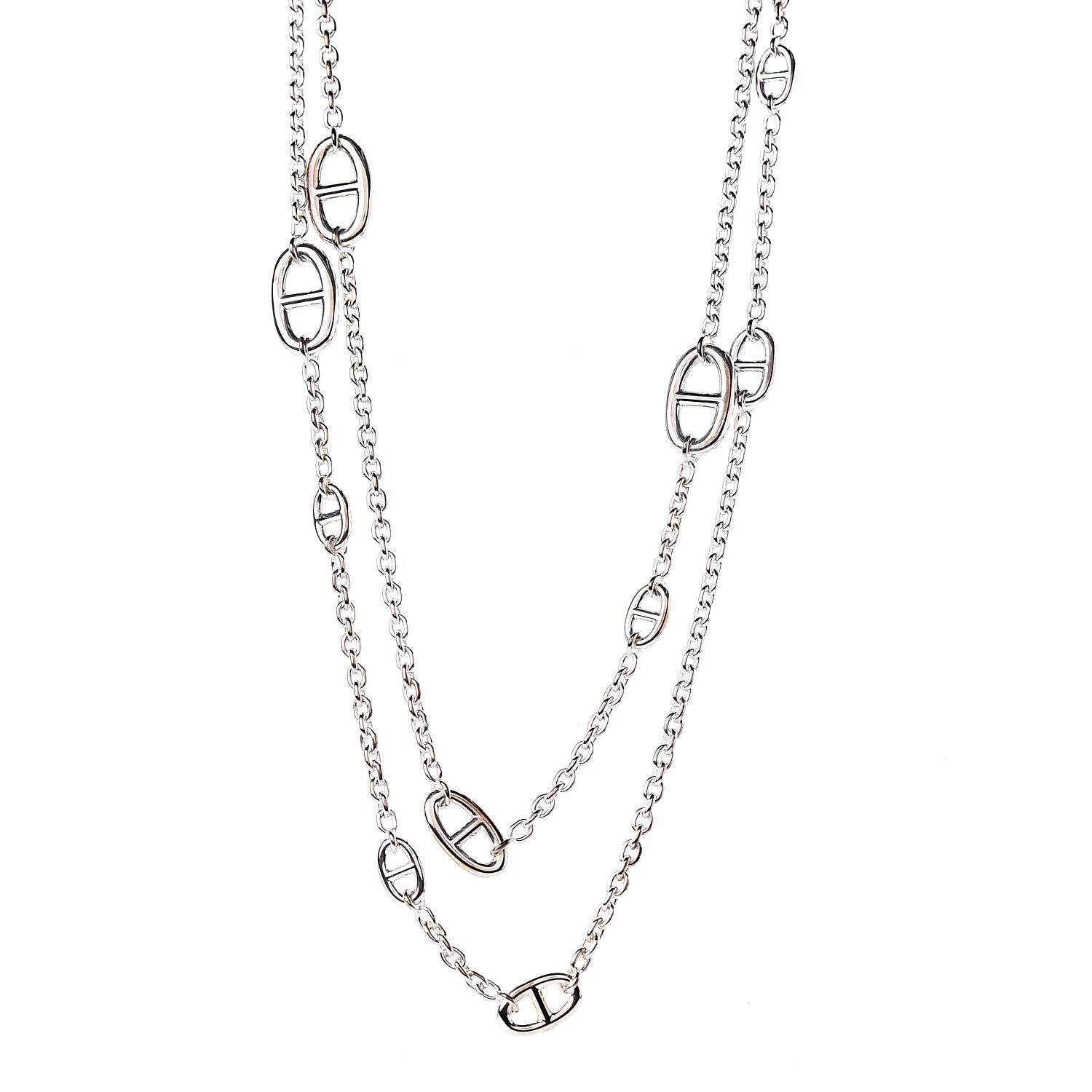 Hermes Sterling Silver Farandole Necklace 120 1 of 6