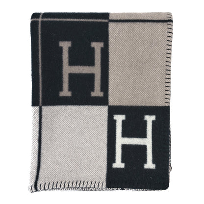Hermes Wool Cashmere Avalon Blanket Ecru Gris Fonce 1 of 3