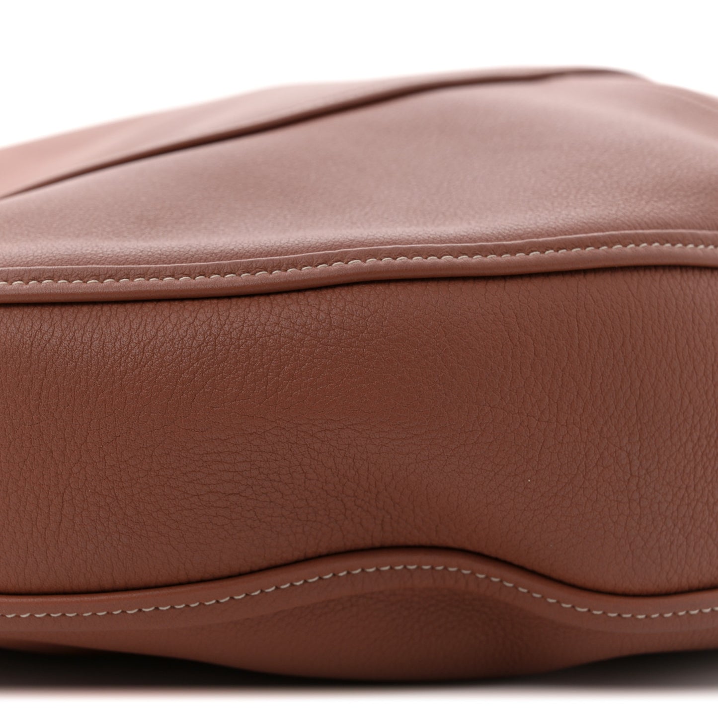 Supple Calfskin Shearling Large Leandre Hobo Brown