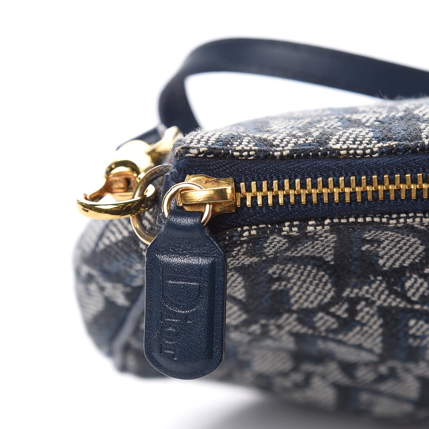 Christian Dior Monogram Mini Saddle Pochette Navy 10 of 10