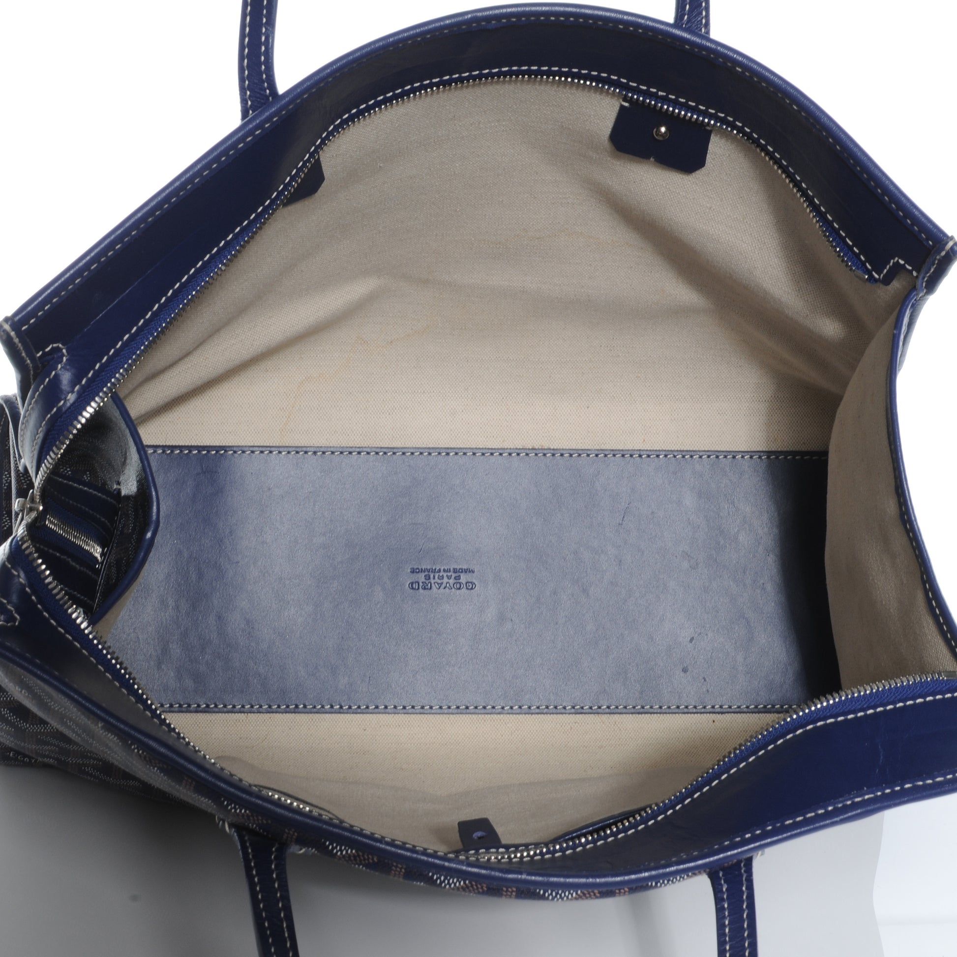 Goyard Goyardine Marquises Tote Blue 7 of 7