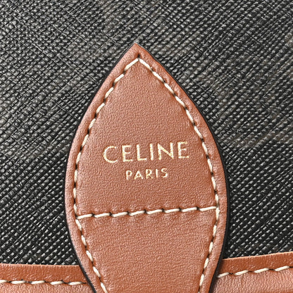 Celine Triomphe Canvas Medium Folco Bag Tan 6 of 9