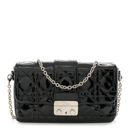 Christian Dior Patent Cannage New Lock Pouch Black 1 of 11