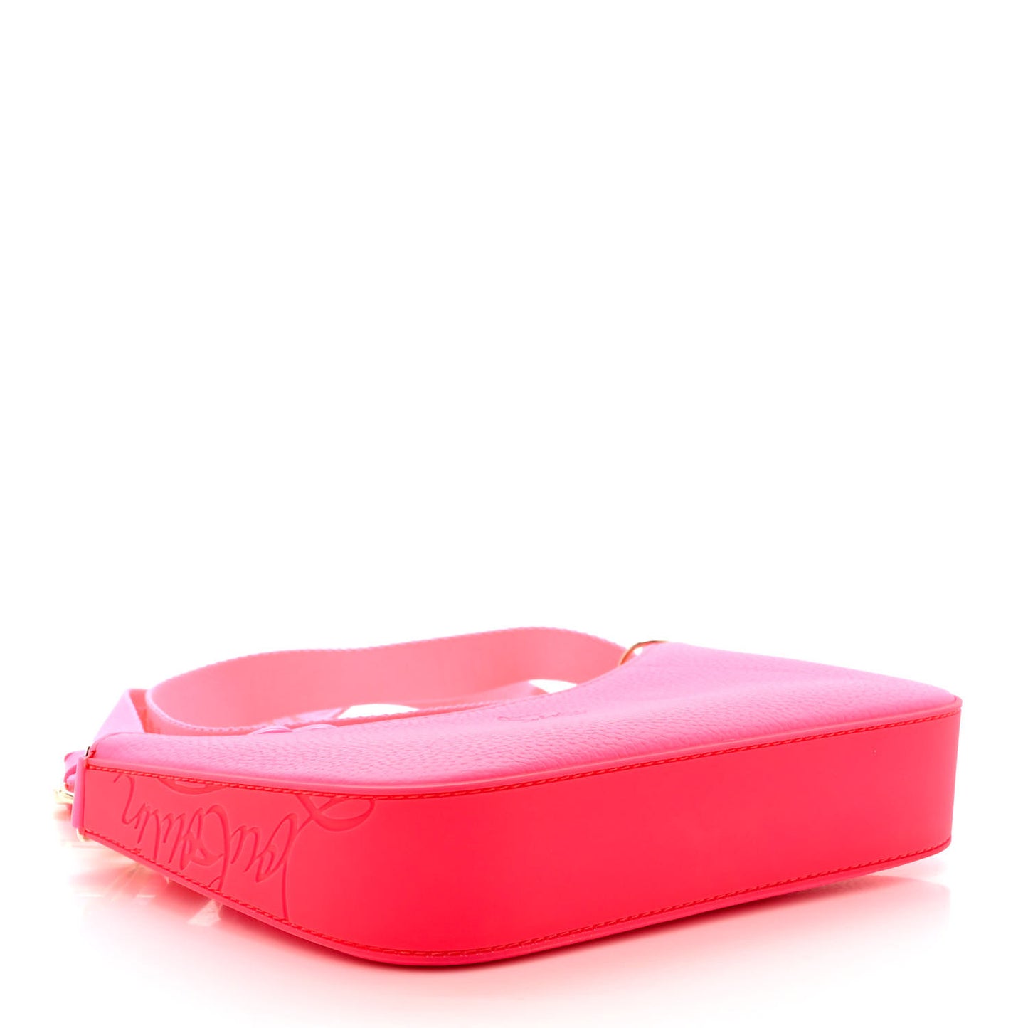 Calfskin Mini Loubila Chain Shoulder Bag Fluo Pink