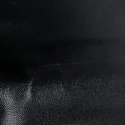 Saint Laurent Grain De Poudre Matelasse Chevron Large Monogram Satchel Black 12 of 20