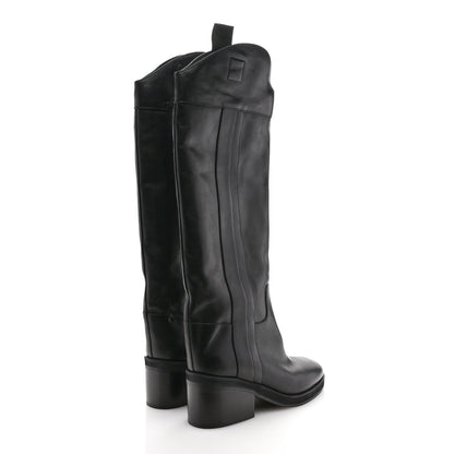 Jimmy Choo Calfskin Tonya 70 Knee High Boots 40.5 Black 5 of 11