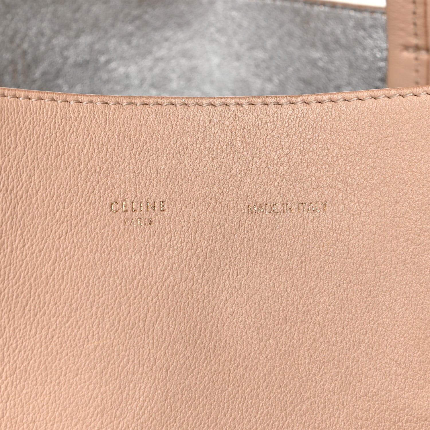 Celine Grained Calfskin Medium Horizontal Cabas Phantom Beige 6 of 22