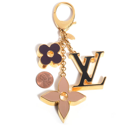 Louis Vuitton Fleur De Monogram Bag Charm Dore 2 of 4
