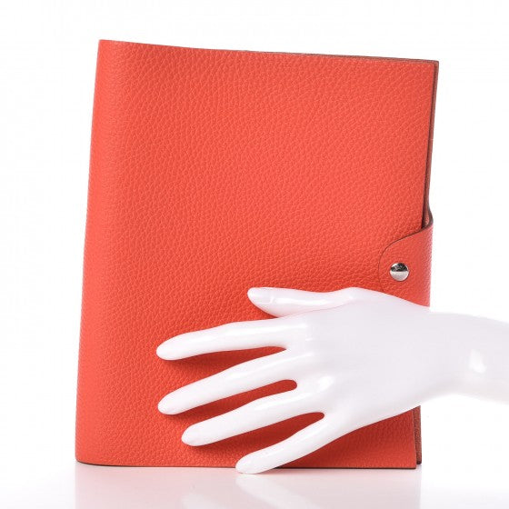 Hermes Togo Ulysse MM Notebook Cover Capucine 2 of 8