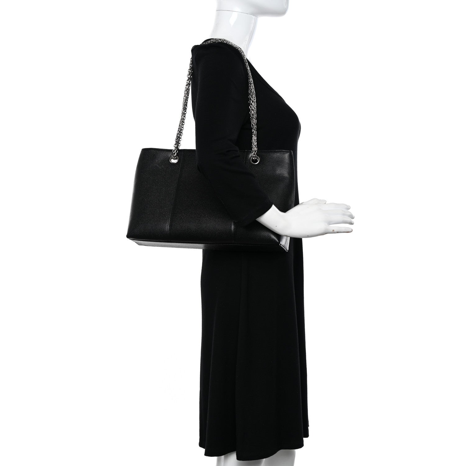 Chanel Grained Calfskin Bijoux Chain Shoulder Bag Black 2 of 10