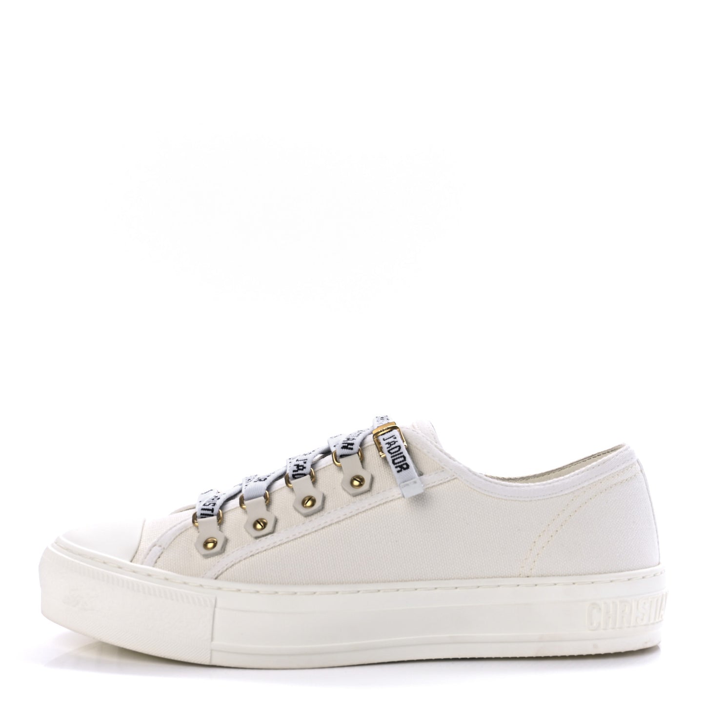 Canvas Dot Walk'N'Dior Low Top Sneakers 38.5 Milk