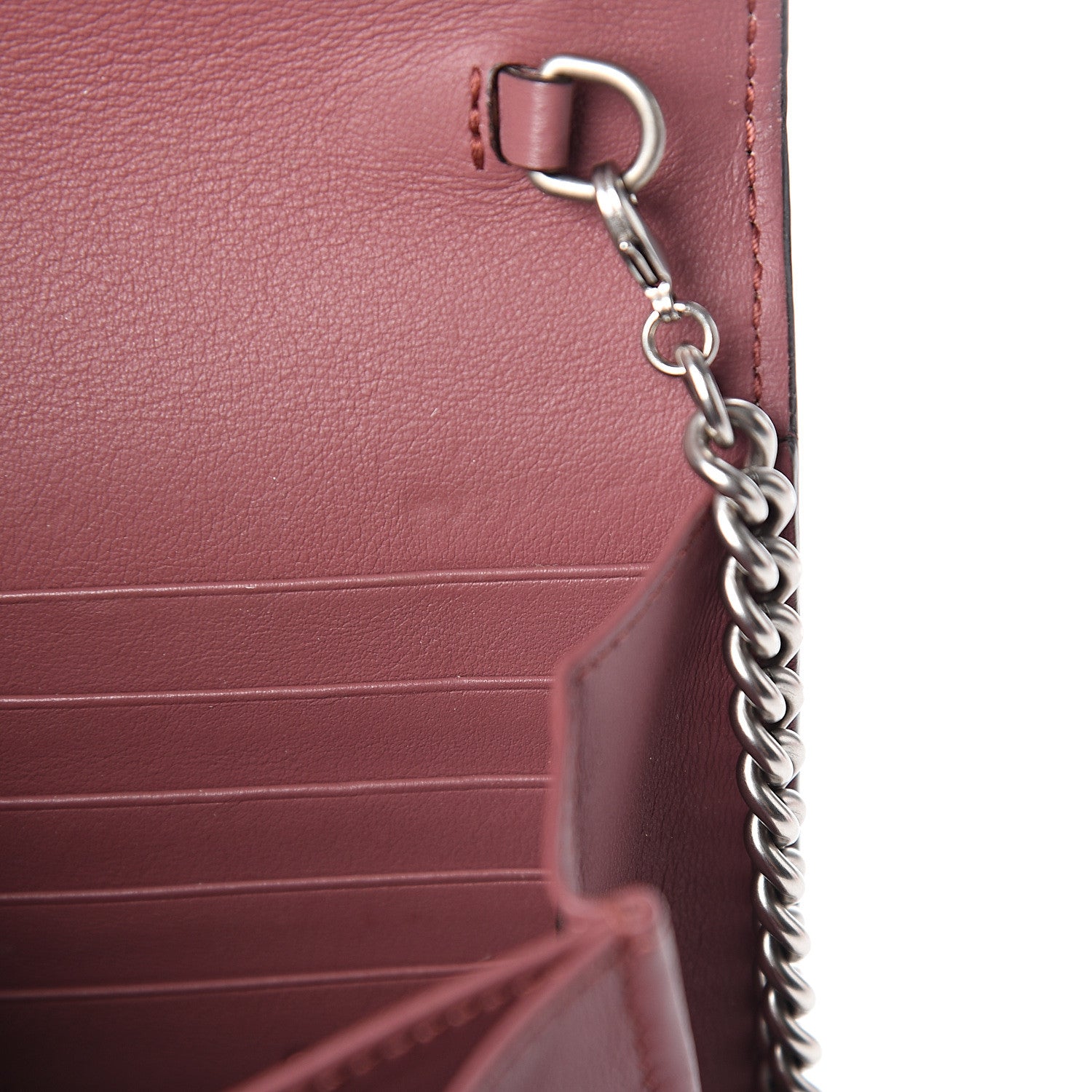 Gucci GG Supreme Monogram Blooms Mini Dionysus Chain Wallet Beige Multicolor Dry Rose 8 of 13