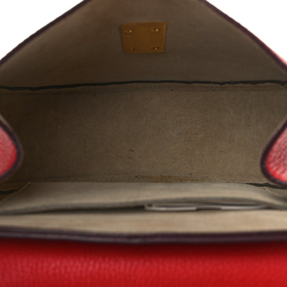 Chloe Grained Lambskin Mini Drew Shoulder Bag Plaid Red 4 of 8