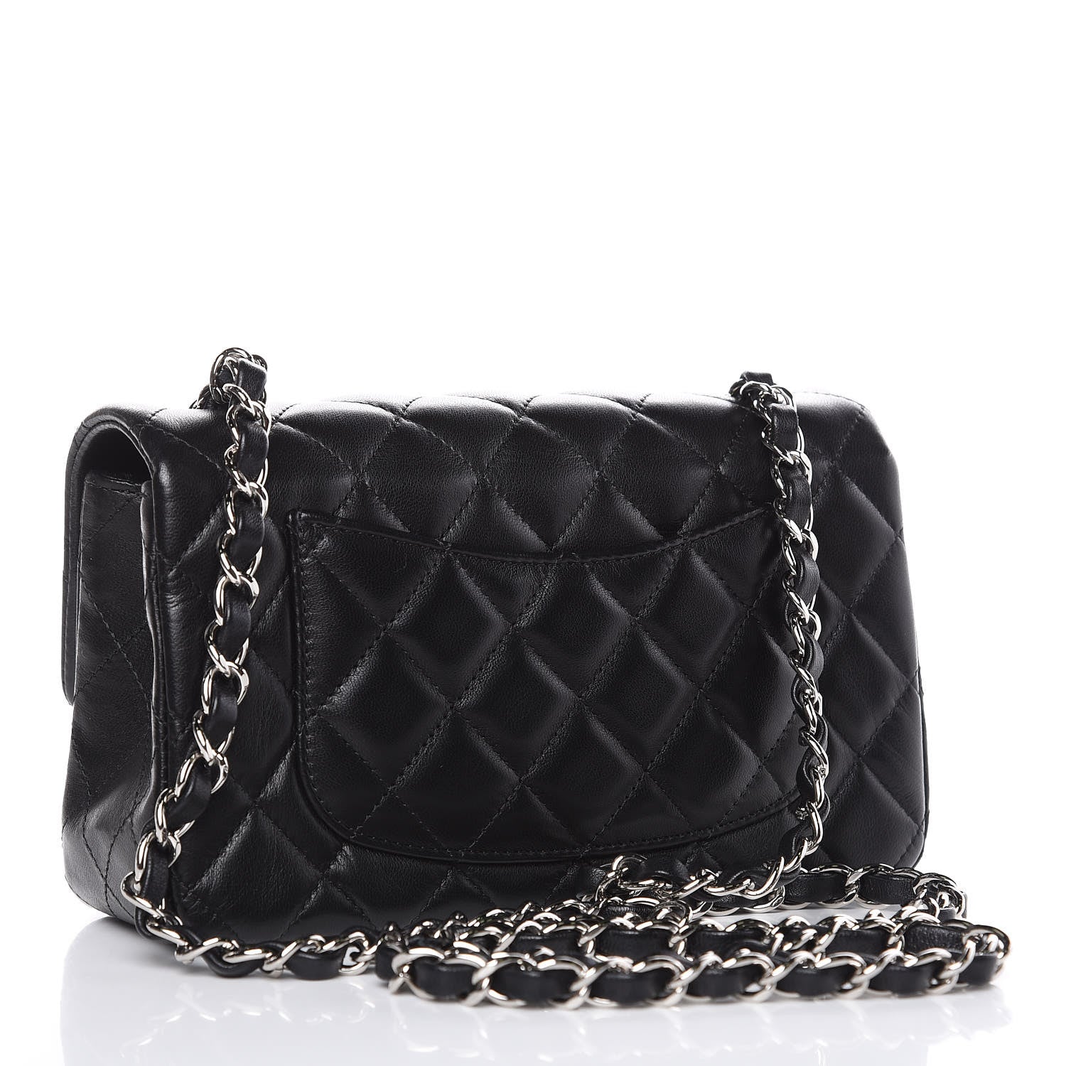 Chanel Lambskin Quilted Mini Rectangular Flap Black 3 of 14