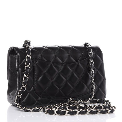 Chanel Lambskin Quilted Mini Rectangular Flap Black 3 of 14