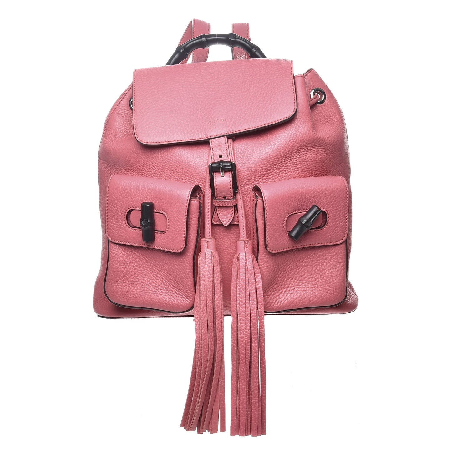Cellarius Calfskin Medium Bamboo Backpack Glossy Pink