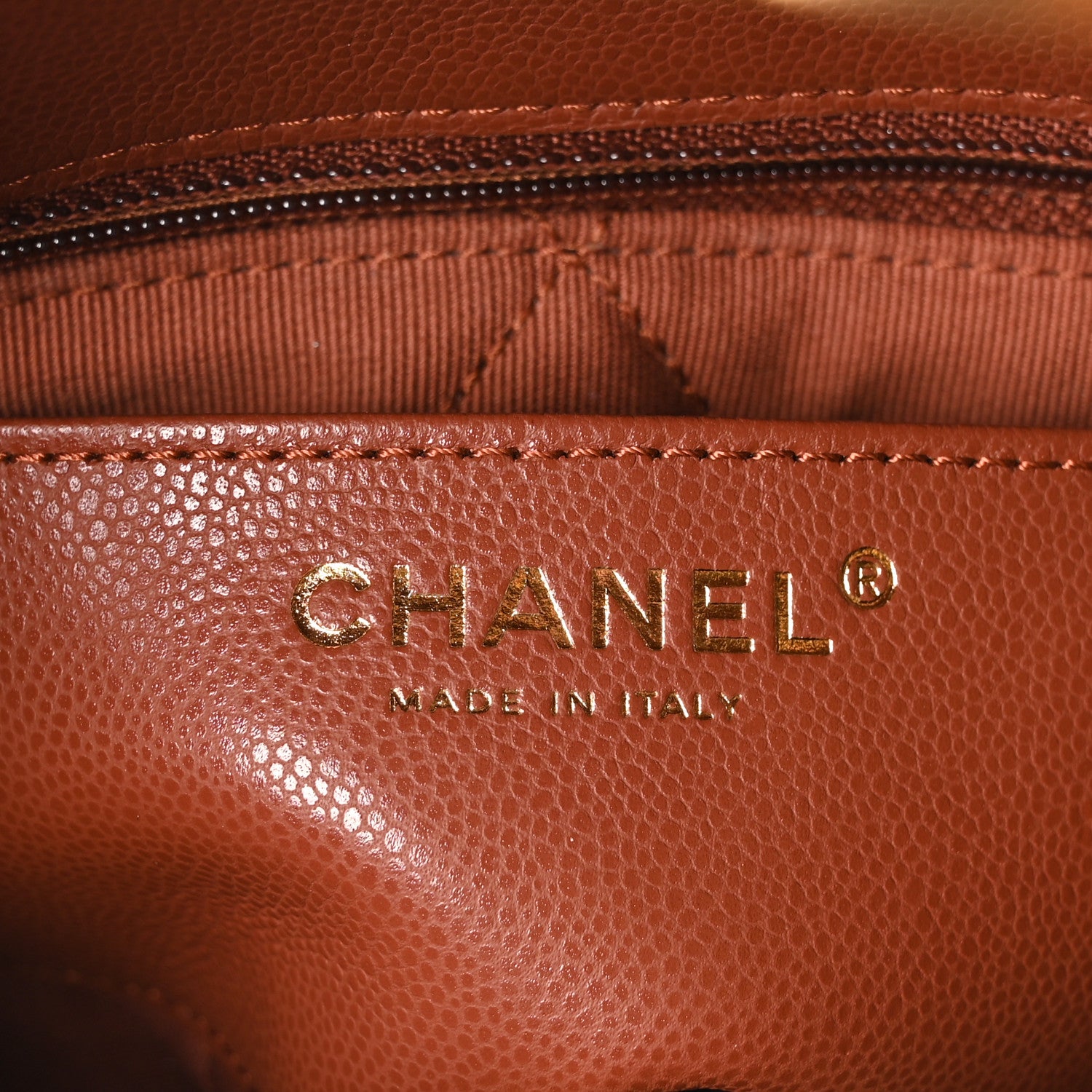 Chanel Caviar Quilted CC Mini Flap Brown 6 of 10