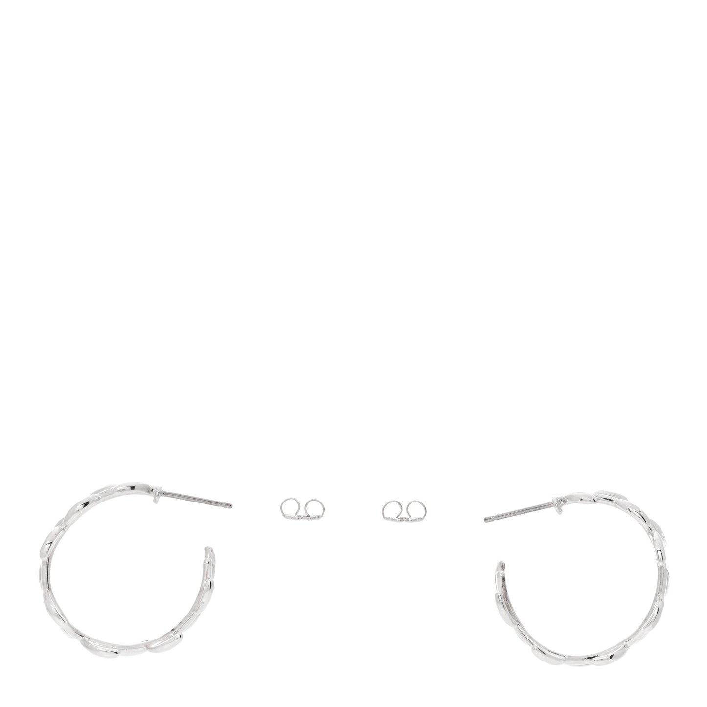 Sterling Silver Paloma Picasso Olive Leaf Hoop Earrings