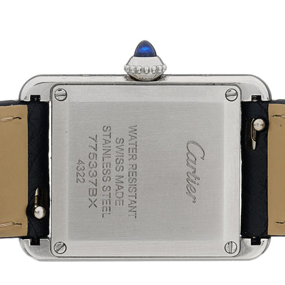 Cartier Stainless Steel Calfskin 22mm Must de Cartier Tank Quartz Watch 4 of 5