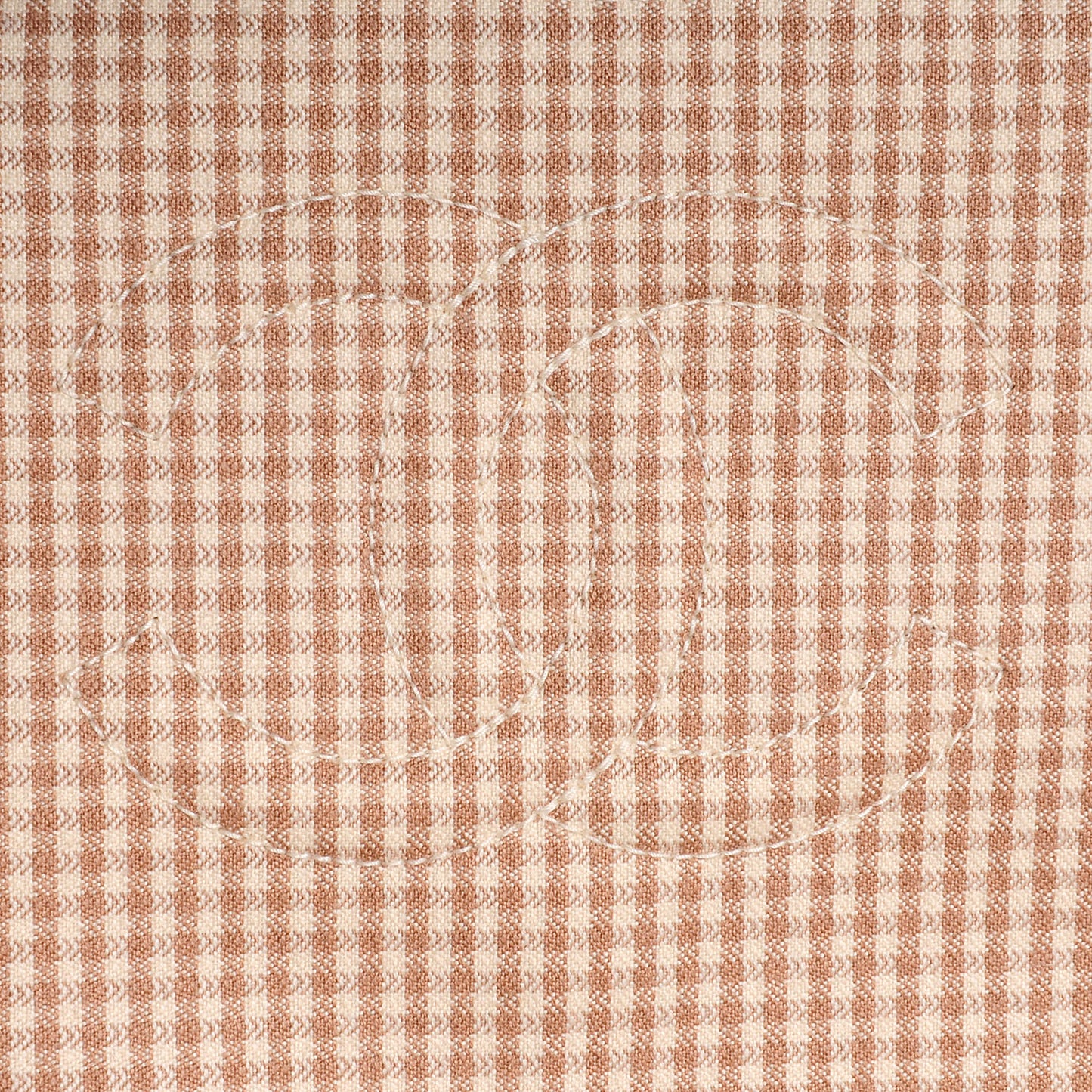 Toile Gingham Medium Single Flap Beige