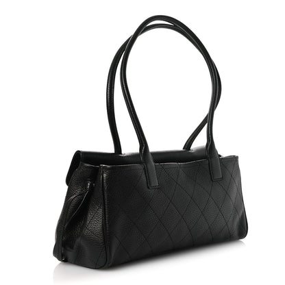Chanel Grained Calfskin Stitched Urban Essentials Small Shopping Bag Black 3 of 11