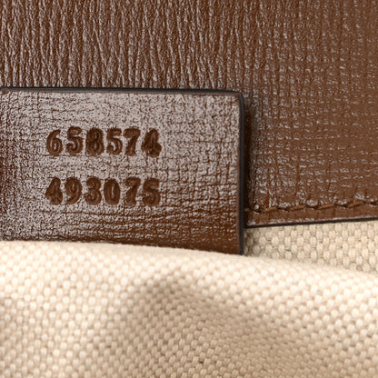 Gucci GG Supreme Monogram Web Mini Horsebit 1955 Shoulder Bag Beige Brown Sugar 8 of 10
