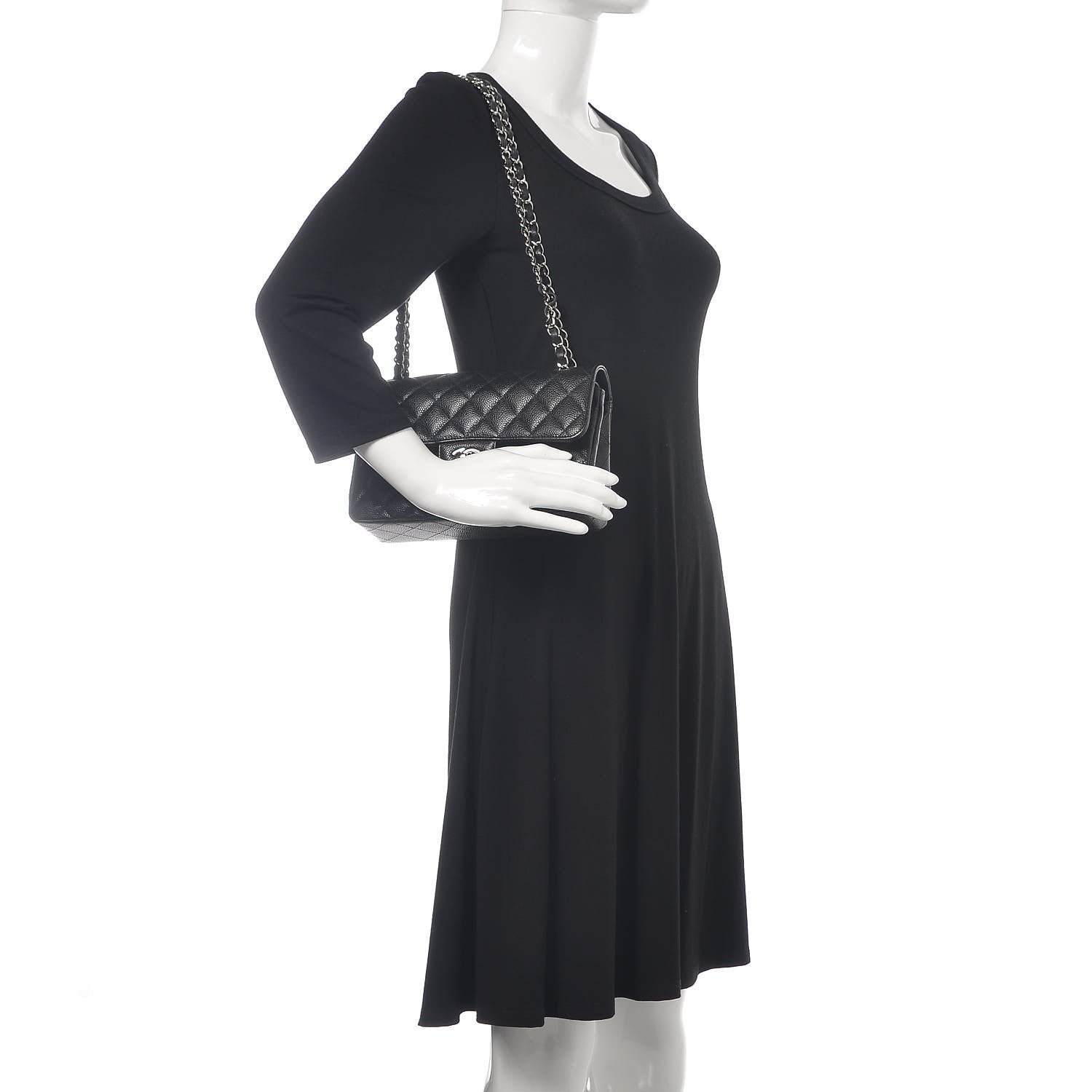 Chanel Caviar Quilted Small Double Flap Black 2 of 13