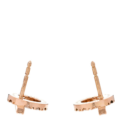 Hermes 18K Rose Gold Diamond Finesse Earrings 3 of 5