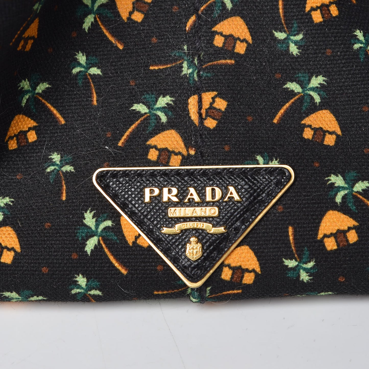 Canapa Palm Tree Print Logo Tote Black