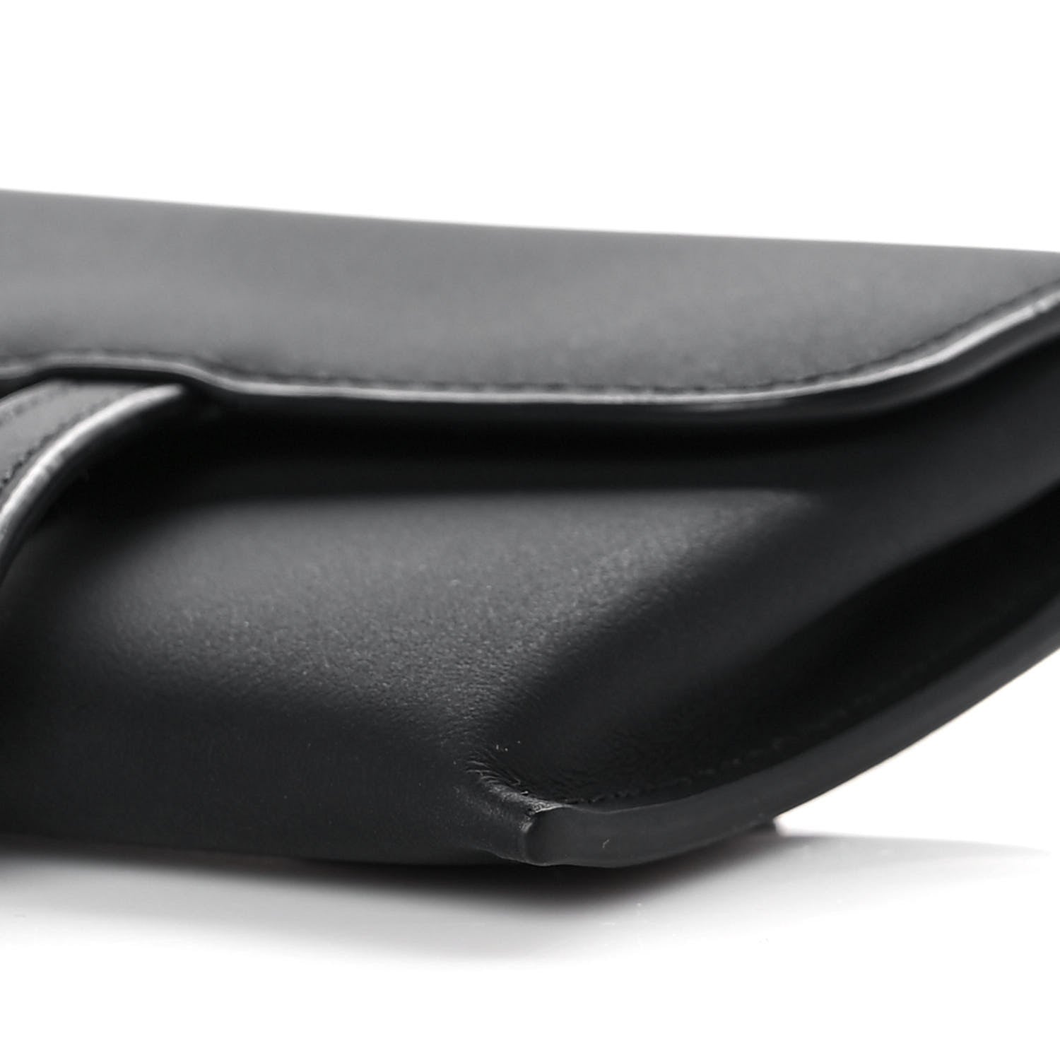 Christian Dior Ultra Matte Calfskin Nano Saddle Chain Pouch Black 11 of 12